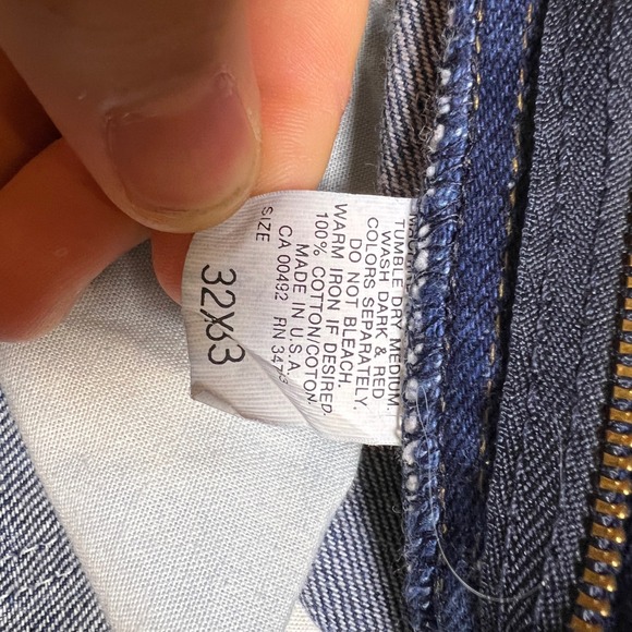 Vintage Lee Riders Bootcut Jeans Mens 32x33 Indigo Blue NEW Regular Fit Made USA - Picture 9 of 11